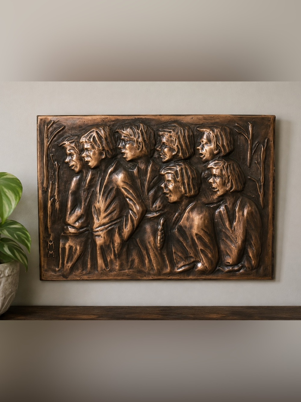 7 Brothers Painometalli Copper Raised Relief wall decor